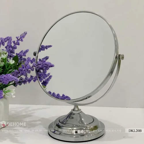Gương Trang Điểm Mini Để Bàn Khung Inox DKL20B