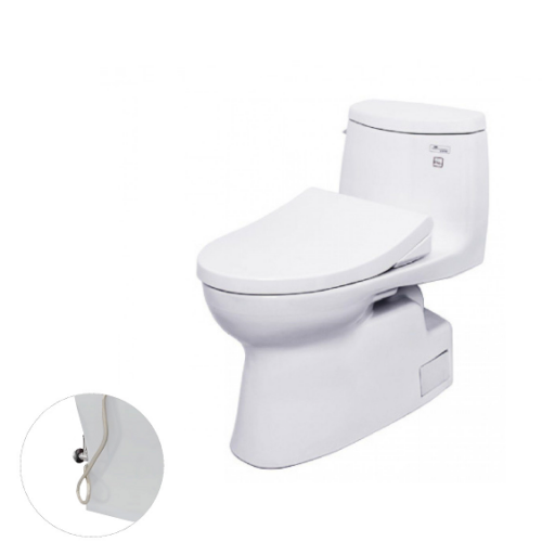 Bàn cầu một khối, nắp đóng êm kèm vòi rửa nước lạnh TCW1211A