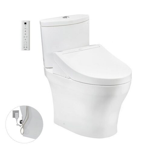 Bàn cầu hai khối kèm nắp rửa điện tử WASHLET dòng C5 - TCF24410AAA (220V)