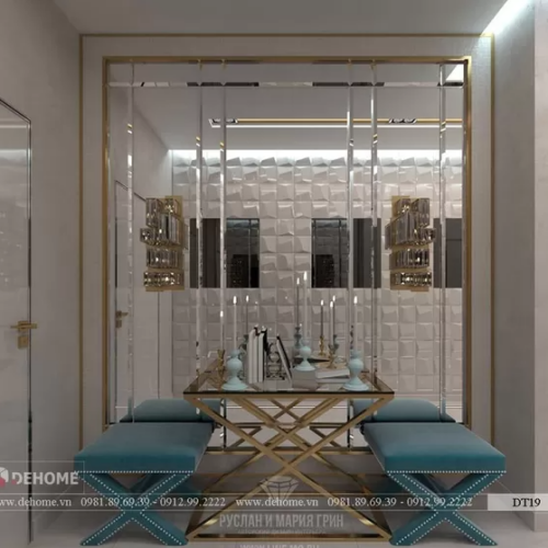 Gương Bỉ Màu Trắng Trang Trí Dán Tường DT19