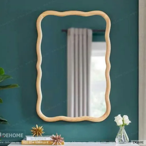 Gương Khung Gỗ Tự Nhiên Treo Tường DG69E