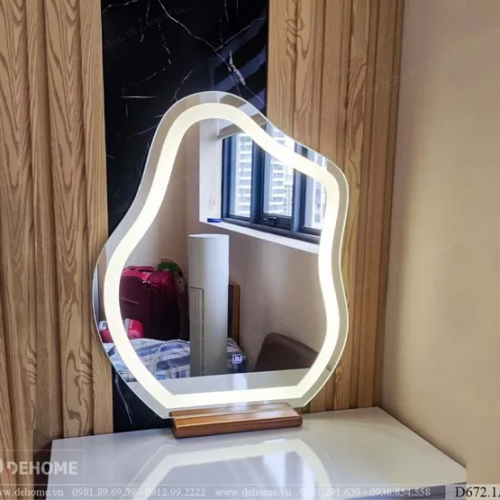 Gương Bàn Trang Điểm Có Đèn Led D672.1A