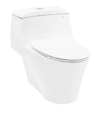 Bàn cầu một khối (Nắp đóng êm TC600VS), kèm bích nối sàn