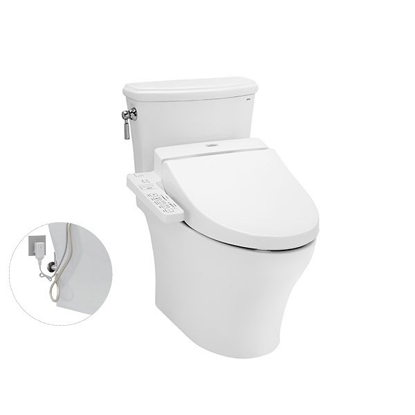 Bàn cầu hai khối, kèm nắp rửa điện tử WASHLET dòng C2