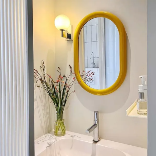 Gương Phòng Tắm Khung Gỗ Sơn Màu Decor DG69M