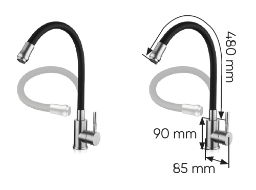 Vòi rửa Inox KF-FC8349
