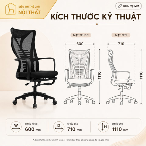ghế công thái học Teamplay 16 REST