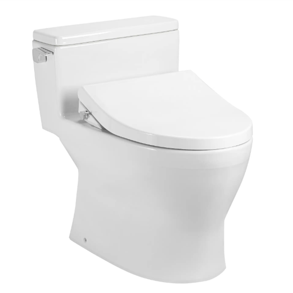 MS188VKE4#XW T53P100VR Bàn cầu một khối kết hợp nắp đóng êm kèm vòi rửa nước lạnh TCW1211A