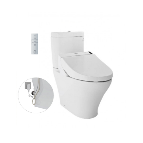 Bàn cầu hai khối, kèm nắp rửa điện tử WASHLET dòng C5