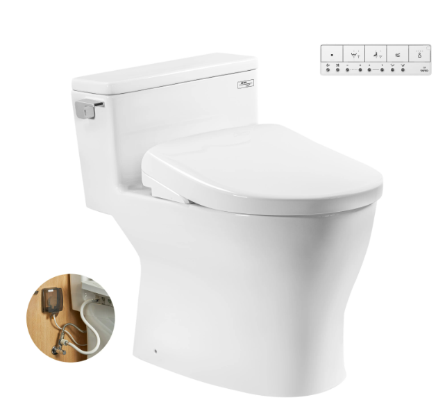 MS188VKW23#XW T53P100VR Bàn cầu 1 khối kèm nắp rửa điện tử WASHLET dòng S7 - TCF47360GAA (220V)
