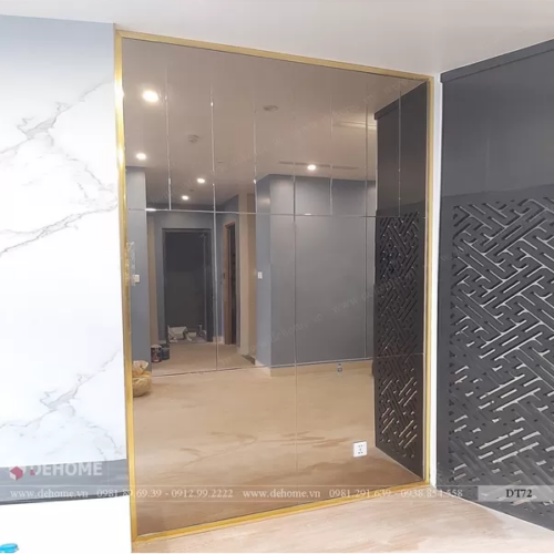 Gương ghép dán tường phòng khách DT72