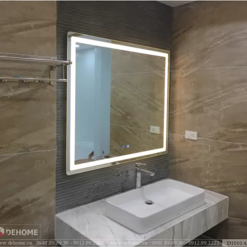 Gương Phòng Tắm Chữ Nhật Có Đèn Led D1010.4A
