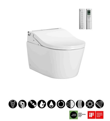 Bàn cầu treo tường kèm nắp rửa điện tử WASHLET seri RW