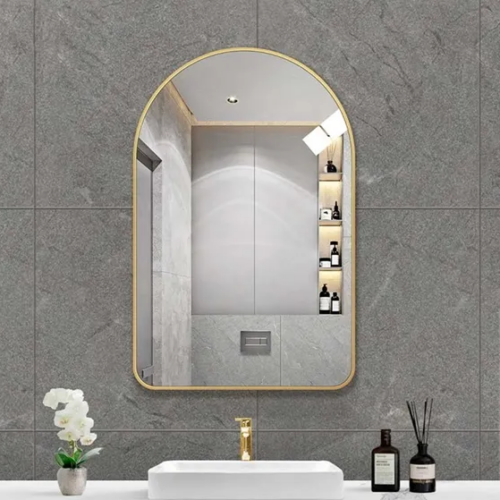 Gương Khung Nhôm Phòng Tắm Hình Vòm DKL610B
