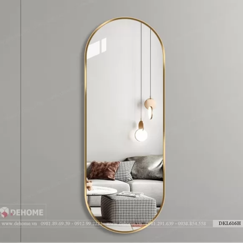 Gương dài toàn thân khung inox mạ PVD vàng DPVD616H