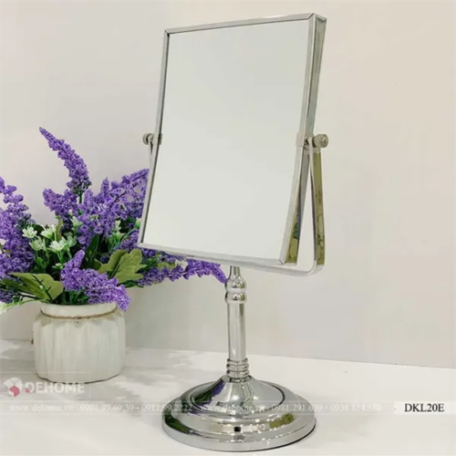 Gương Trang Điểm Khung Inox Để Bàn DKL20E