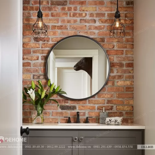 Gương nhà tắm khung sơn tĩnh điện DKL80B