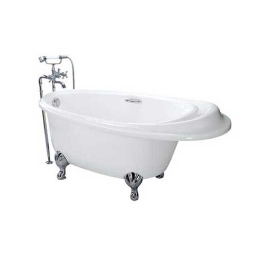 Bồn tắm ngọc trai đặt sàn bao gồm thanh tay vịn