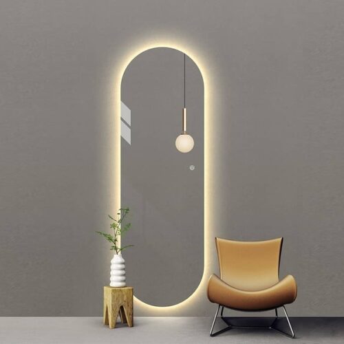 Gương toàn thân có đèn led hình bầu dục D618.2B