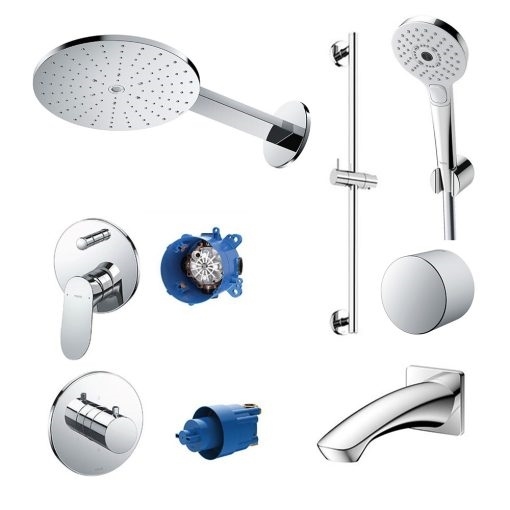 Bộ kết hợp sen âm tường Z series dáng tròn