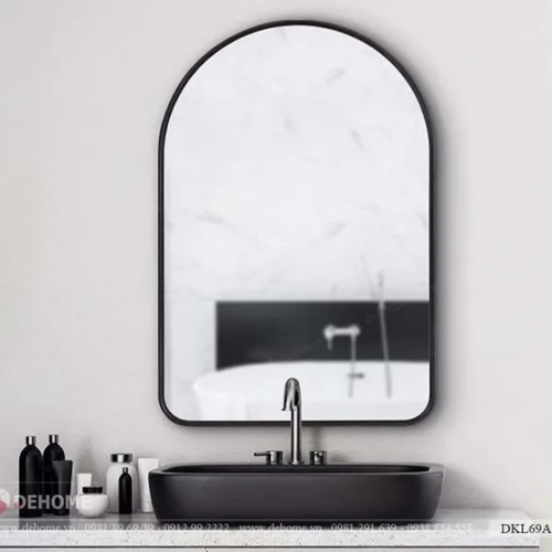 Gương Soi Nhà Tắm Khung Sơn Tĩnh Điện Hình Vòm DKL69A