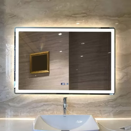 Gương Nhà Tắm Có Đèn Hình Chữ Nhật D128.3A