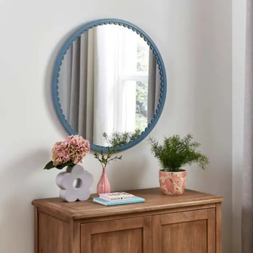 Gương Tròn Treo Tường Khung Gỗ Decor DG60M