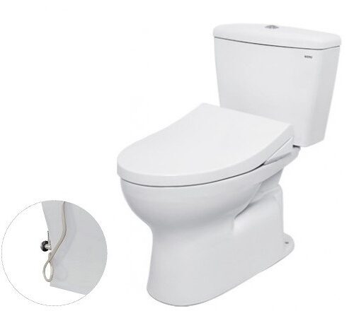 Bàn cầu hai khối, nắp đóng êm kèm vòi rửa nước lạnh TCW1211A