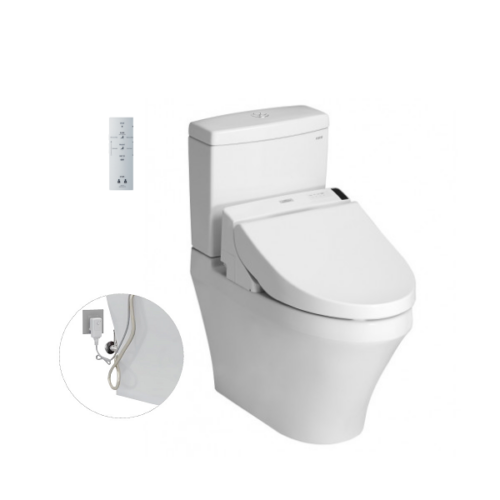 Bàn cầu hai khối, kèm nắp rửa điện tử WASHLET dòng C5