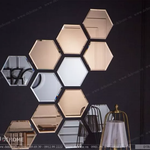 Gương ghép dán tường trang trí sảnh DT81