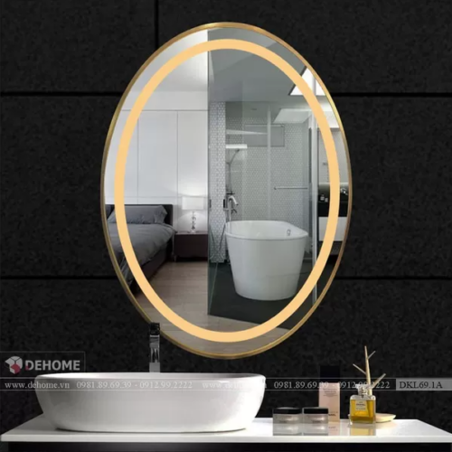 Gương Đèn Led Viền Khung Kim Loại Cao Cấp DKL69.1A