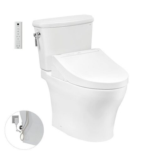 Bàn cầu hai khối, kèm nắp rửa điện tử WASHLET dòng C5 - TCF24410AAA (220V)