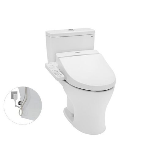 Bàn cầu hai khối, kèm nắp rửa điện tử WASHLET dòng C2