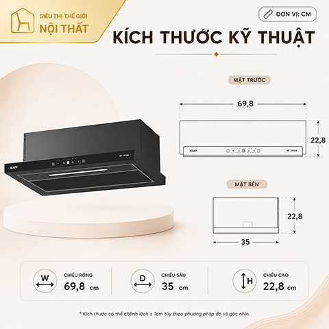 máy hút mùi âm tủ vẫy tay KF-TH1700B