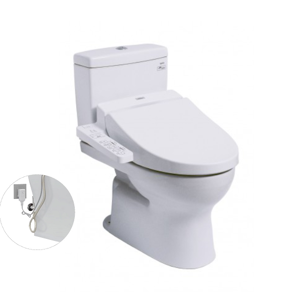 Bàn cầu hai khối, kèm nắp rửa điện tử WASHLET dòng C2