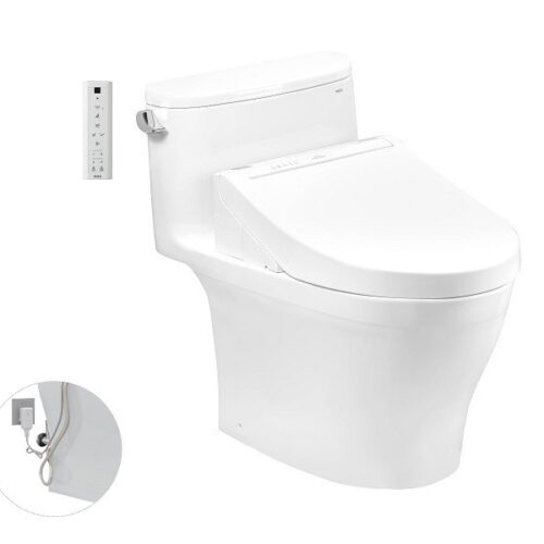Bàn cầu một khối kèm nắp rửa điện tử WASHLET dòng C5 - TCF24410AAA (220V)