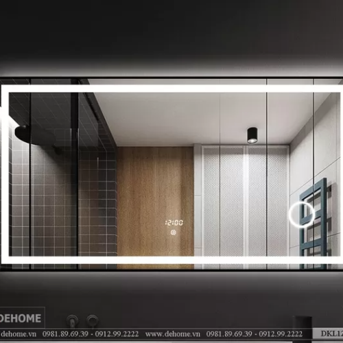 Gương Trong Nhà Tắm Có Đèn Hình Chữ Nhật DKL127.3B