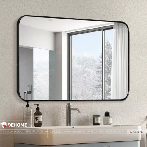 Gương khung sơn tĩnh điện đen DKL127C