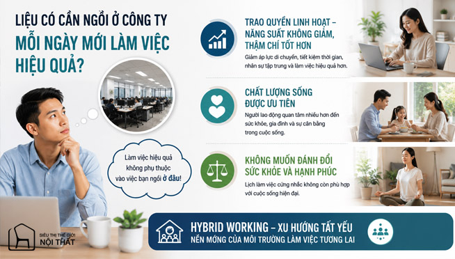 Hybrid Working: Xu hướng làm việc hay áp lực kiểu mới?
