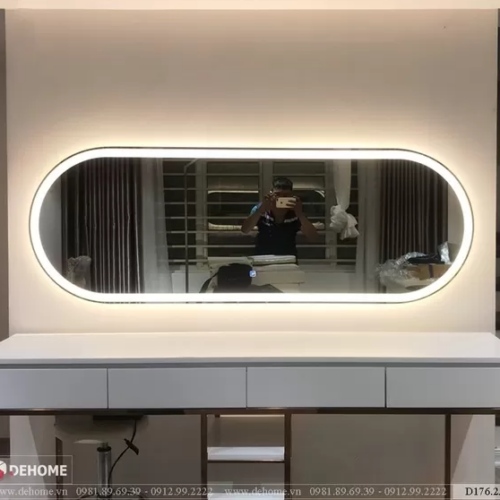 Gương bàn trang điểm hình chữ nhật có đèn led D176.2A
