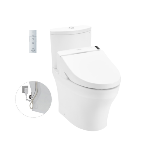 Bàn cầu hai khối, kèm nắp rửa điện tử WASHLET dòng C5
