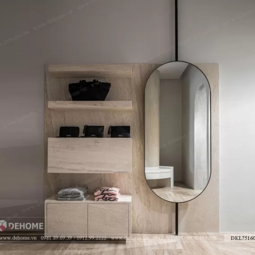 Gương dài soi toàn thân khung sơn tĩnh điện đen DKL75160A