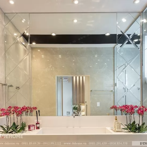 Gương ghép dán tường phòng tắm DT59