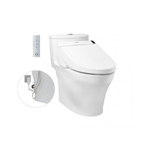 Bàn cầu một khối, kèm nắp rửa điện tử WASHLET dòng C5