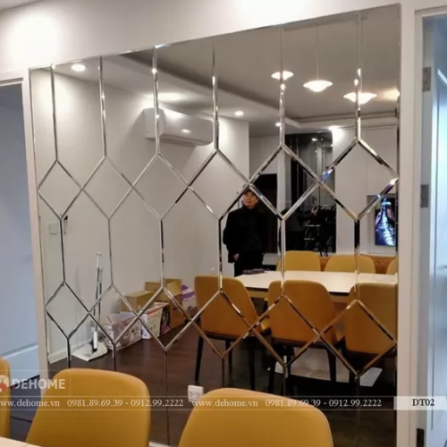 Gương Ghép Trang Trí Phòng Khách DT02