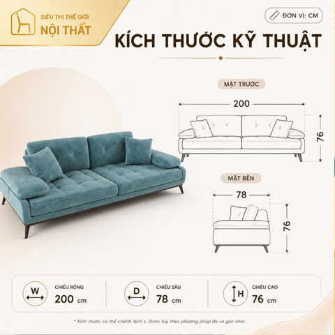 Sofa băng 3 Seama