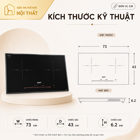 BẾP TỪ ĐÔI KAFF KF-HID7348II