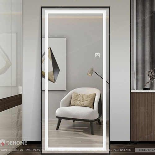 Gương dài khung sơn tĩnh điện có đèn DKL717.2A