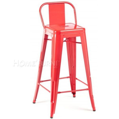 Ghế thép sơn tĩnh điện Tolix Hstool with backrest