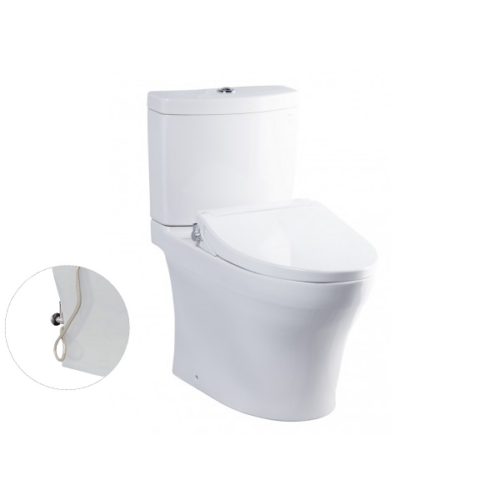 Bàn cầu hai khối, nắp đóng êm kèm vòi rửa nước lạnh TCW07S